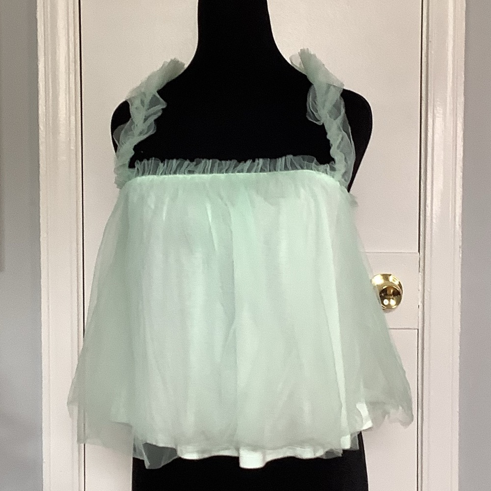 Sunday in Brooklyn Mint Green Tulip Time Top